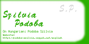 szilvia podoba business card